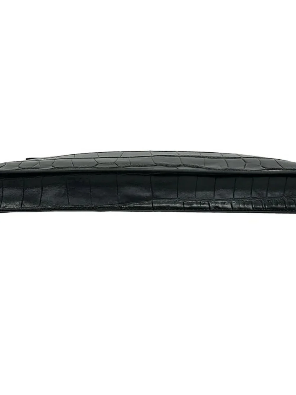 COACH Manhattan Convertible Slim Messenger Bag 25992 Black Leather Clutch Bag